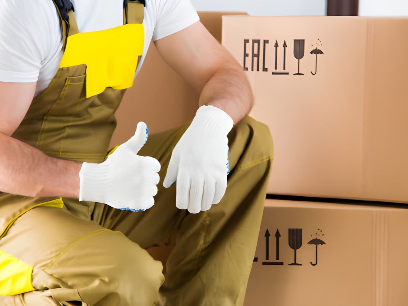 Moving crew carrying furniture without a truck