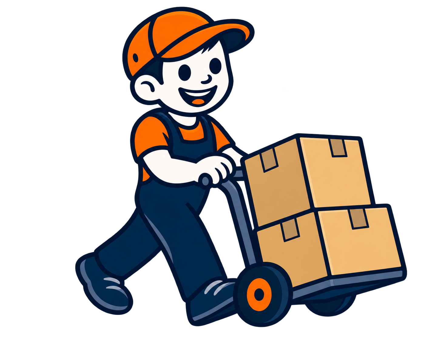 Mover carrying boxes